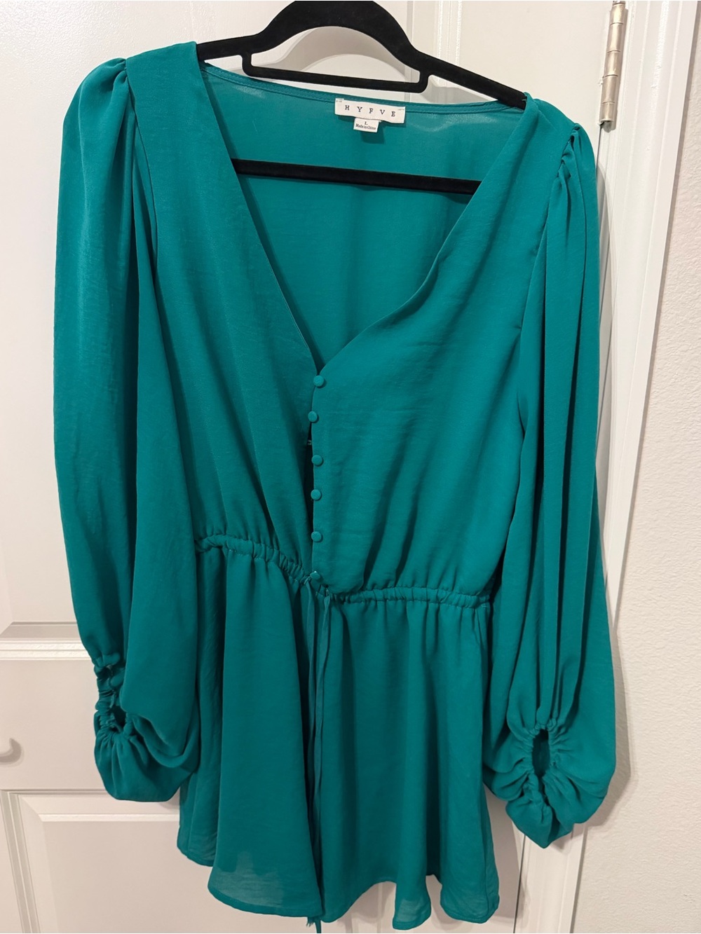 HYFVE Teal V-Neck Romper
